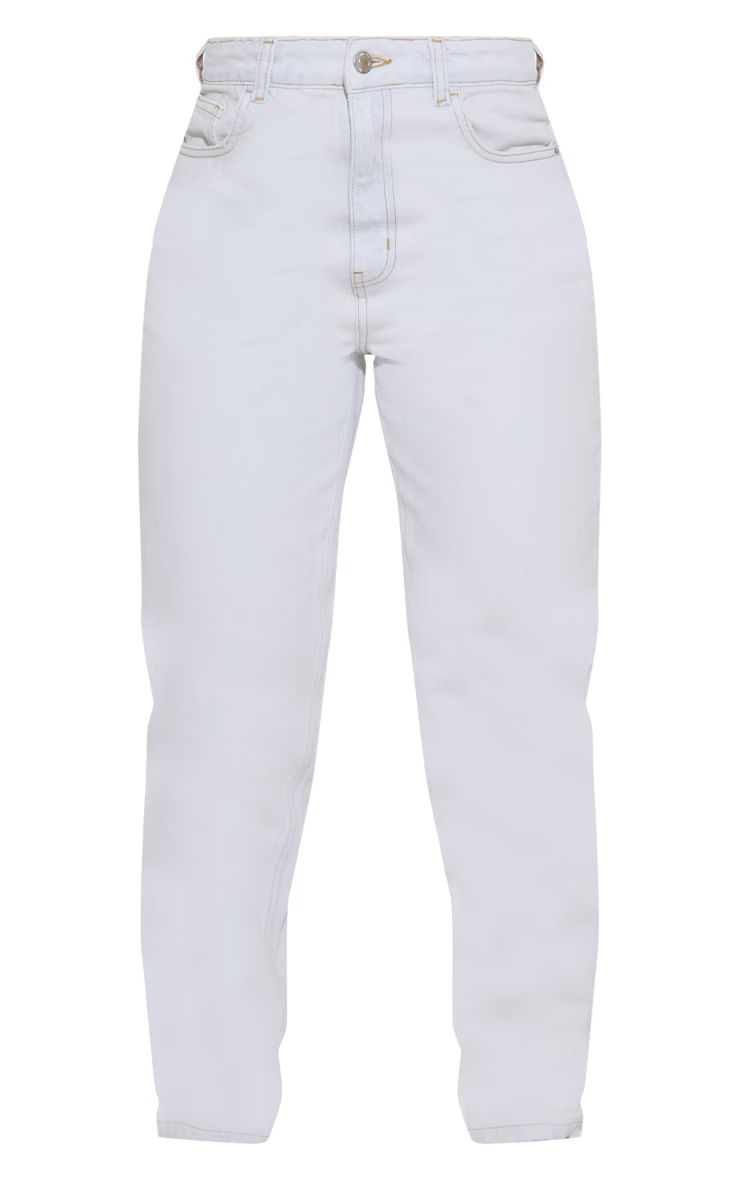 PRETTYLITTLETHING BLEACH WASH MOM JEANS - Image 2